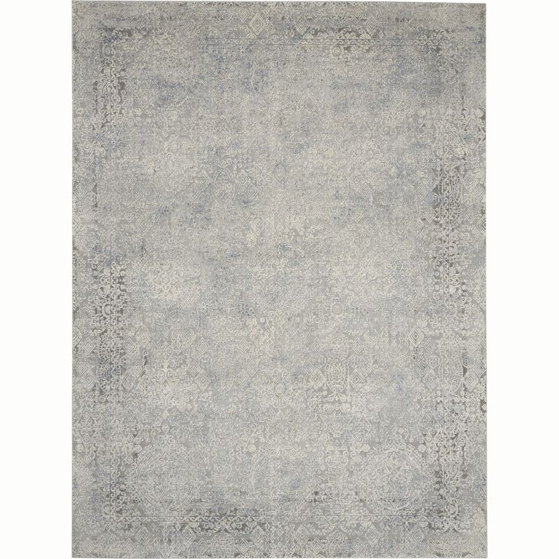 Nourison Rustic Textures Vintage Persian Indoor Area Rug Ivory Light Blue 7'10" x 10'6"