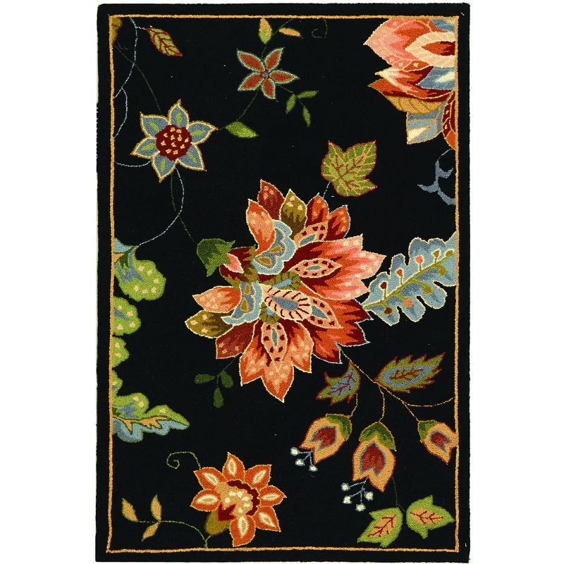 Chelsea HK306 Handmade Accent Rug - 2'9"x4'9" - Black - Safavieh