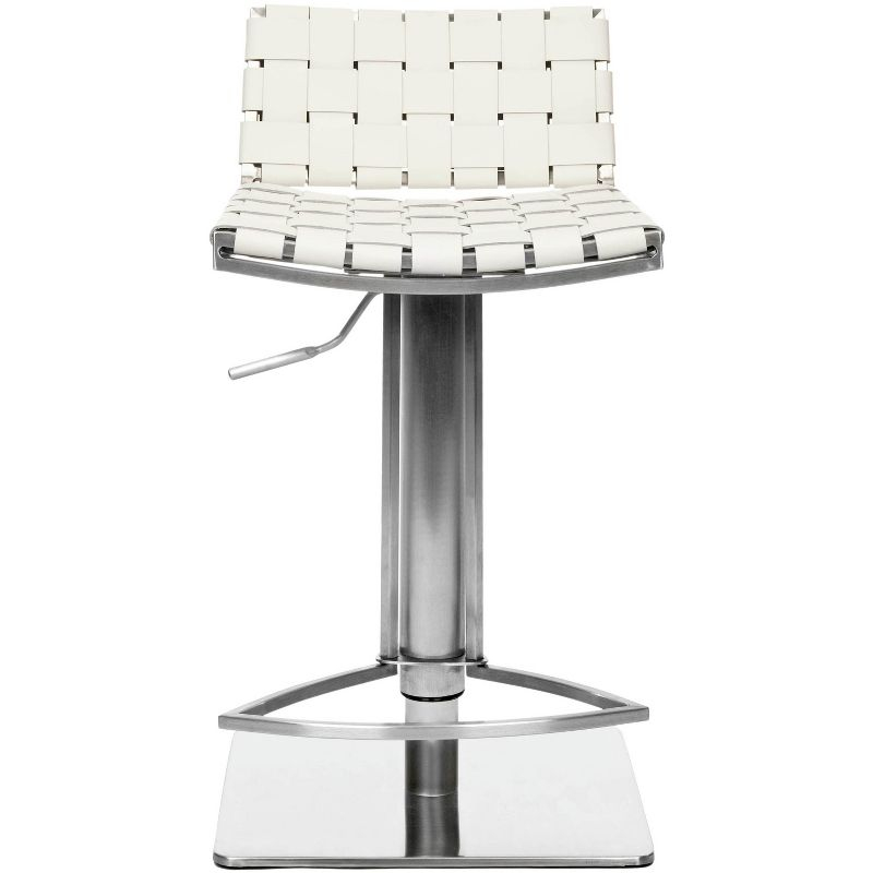 Mitchell Gas Lift Swivel Bar Stool - FOX3001 - White - Safavieh Couture