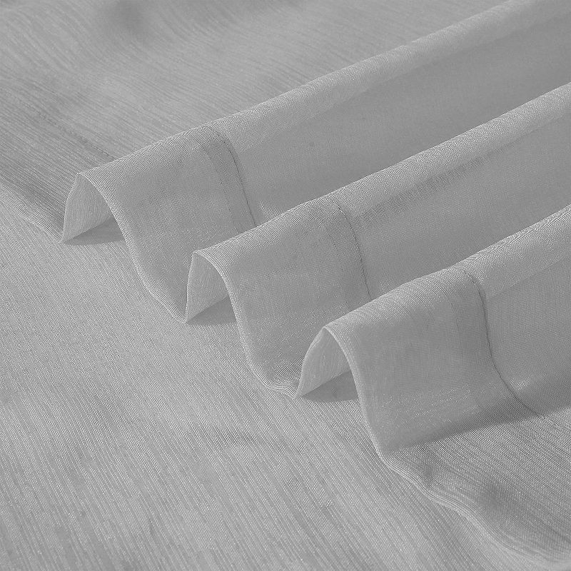 Dainty Home Solid Sheer Curtains for Living Room and Bedroom 110"W x 84"L Window Sheers Window Drapes (Set of 2)