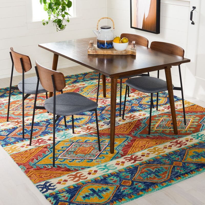 Aspen APN502 Hand Tufted Indoor Area Rug - Navy/Ivory - 9'x12' - Safavieh