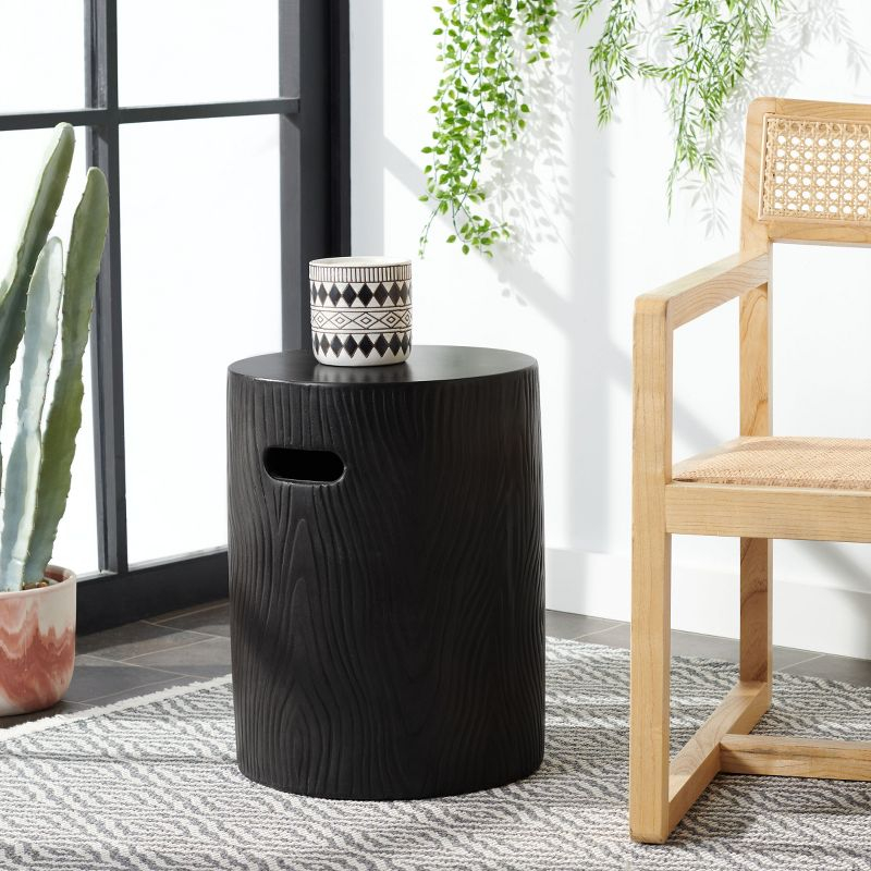 Trunk Accent Stool - Indoor/Outdoor - VNN1004 - Black - Safavieh
