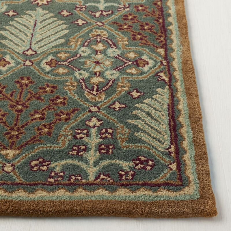 Antiquity AT613 Hand Tufted Area Rug - Light Blue/Gold - 8'x8' - Safavieh.