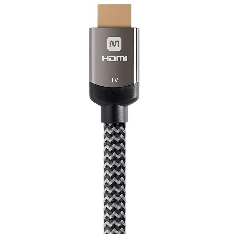 Monoprice HDMI Cable - 30 Feet - Gray | High Speed, Active Chipset, 4K@60Hz, 18Gbps, HDR, 28AWG, YUV, 4:4:4, CL3 - Luxe Series