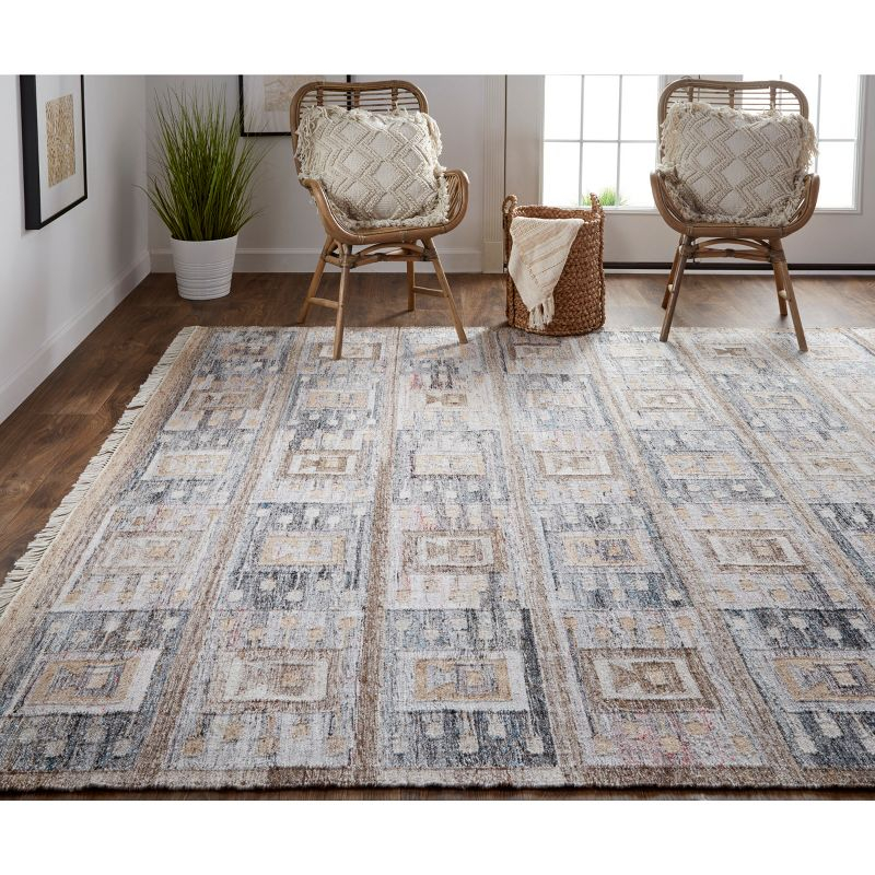 Beckett Transitional Moroccan Gray/Taupe/Tan Area Rug