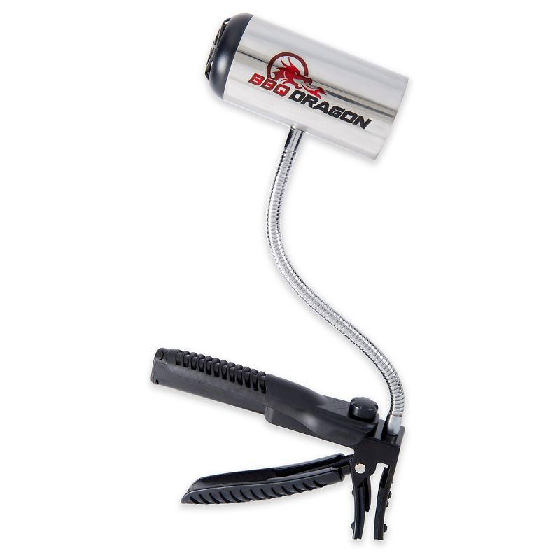 BBQ Dragon Grill Fan - Black: Stainless Steel Construction, No Assembly, Portable Charcoal Air Blower