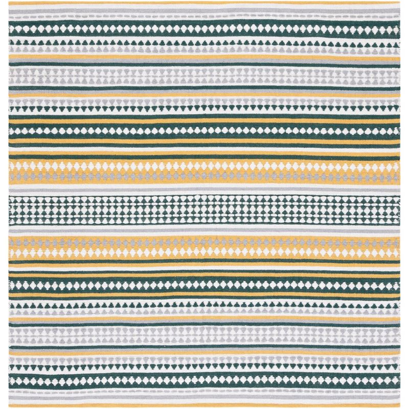 Montauk MTK451 Hand Woven Area Rug - Yellow/Ivory - 6'x6' - Safavieh.