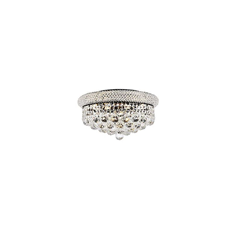 Elegant Lighting Primo 16 inch black flush mount