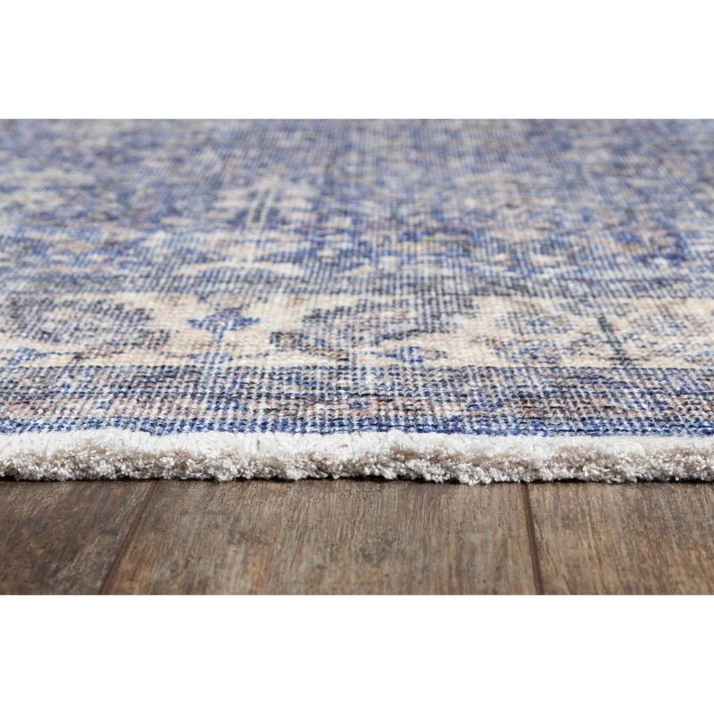 3'x5' Helena Accent Rug Blue - Momeni: Bohemian Ikat Design, Low Pile, Indoor Rectangle Rug, Polyester & Cotton