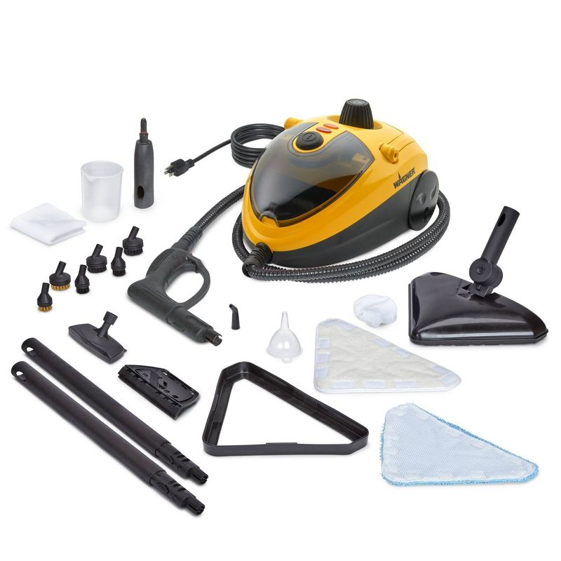 Wagner 925e Elite Steam Cleaner with 20 Accessories: Electric Floor Steamer, Multipurpose, Lightweight, Yellow