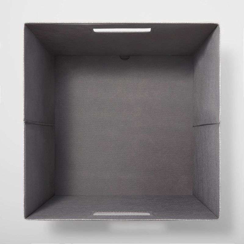 13" x 13" Fabric Bin Gray - Brightroom™: 13 Inch Storage Cube, Decorative Storage, Polyester, No Assembly Required