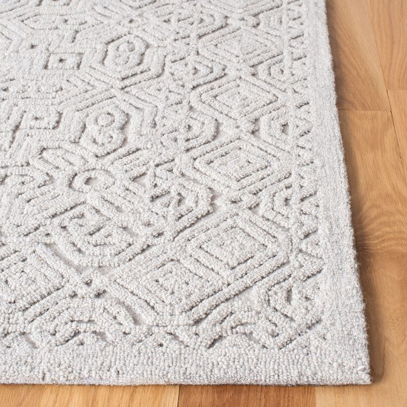Textural TXT101 Hand Tufted Area Rug - Silver - 6'x9' - Safavieh.