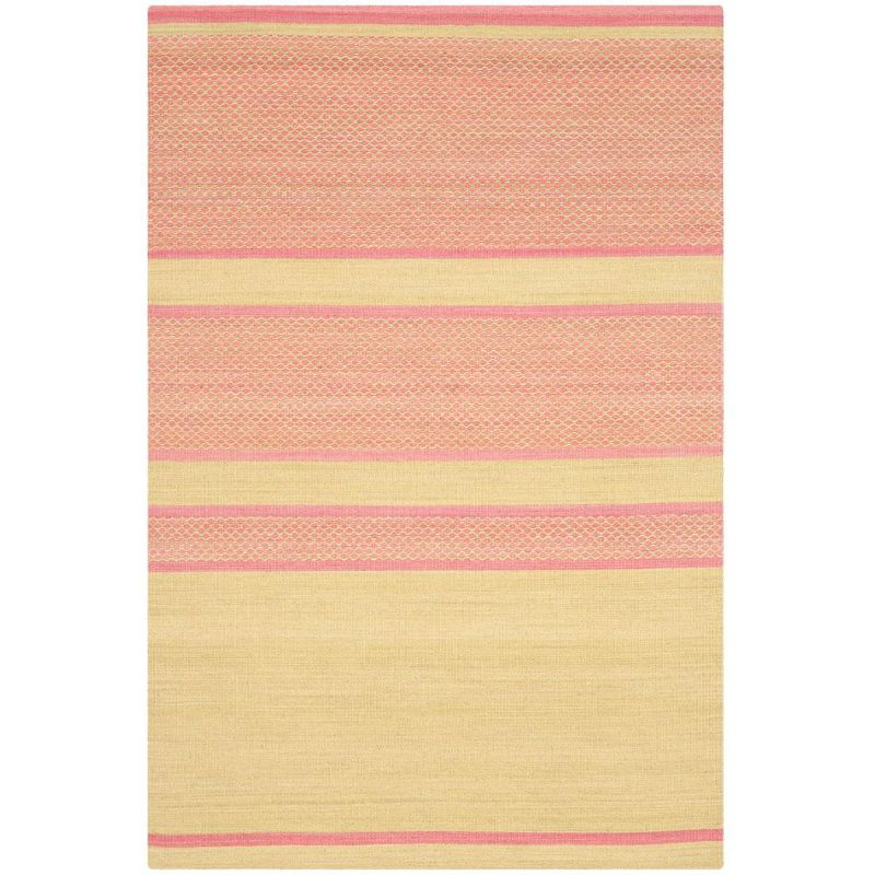 Kilim KLM952 Hand Woven Area Rug - Lime/Pink - 4'x6' - Safavieh.