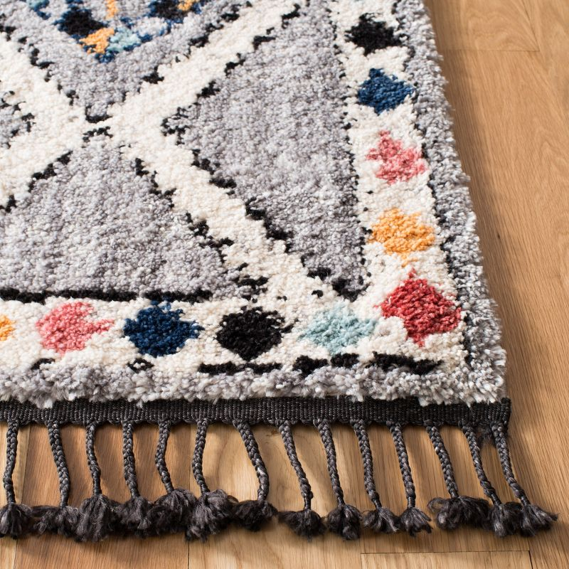 Morocco MRC965 Power Loomed Area Rug - Grey/Multi - 3'x3' - Safavieh.