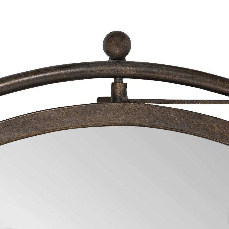 21"x23" Baron Pivot Decorative Wall Mirror Silver - Kate & Laurel All Things Decor: Swivel Rod, Easy Mount
