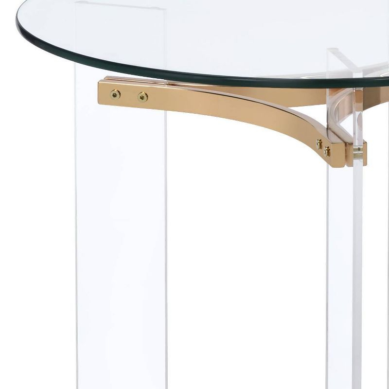 23" Sosi Accent Table Gold Finish - Acme Furniture