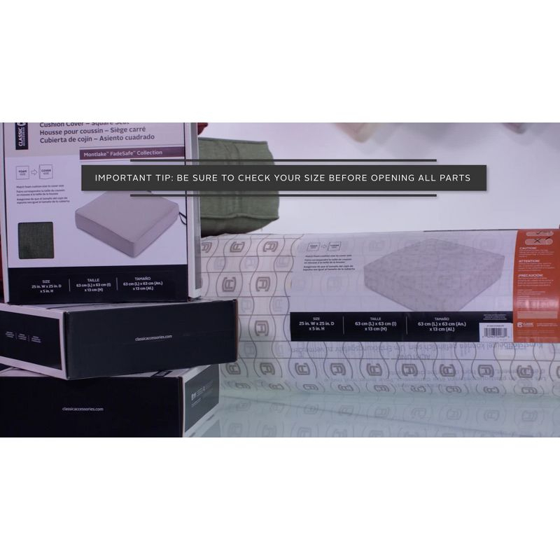 15" x 15" x 2" Montlake Fadesafe Round Patio Dining Seat Cushion Set: Water-Resistant, Zippered - Classic Accessories