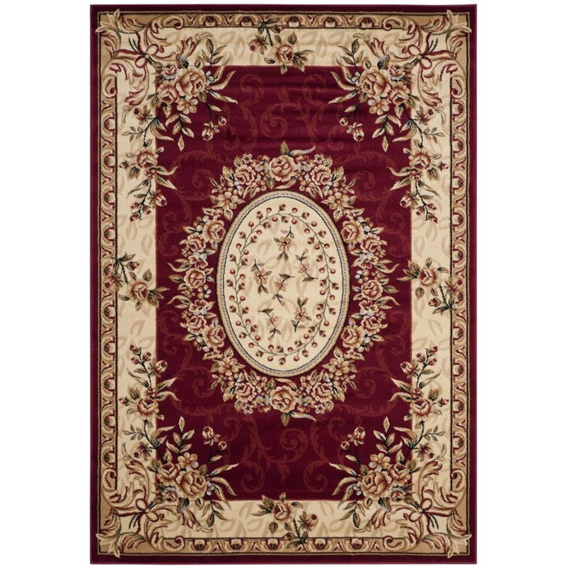 Lyndhurst LNH328 Power Loomed Area Rug - Red/Ivory - 6'x9' - Safavieh