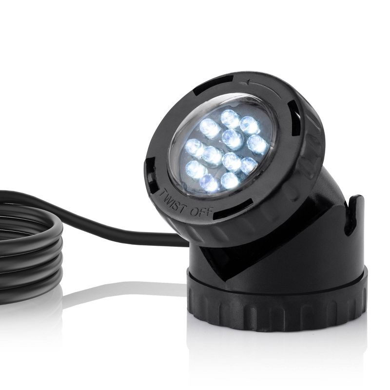 LED Submersible Light with Photocell & Transformer - Alpine Corporation: Weather-Resistant, Electric Powered Landscape Ground Spotlight