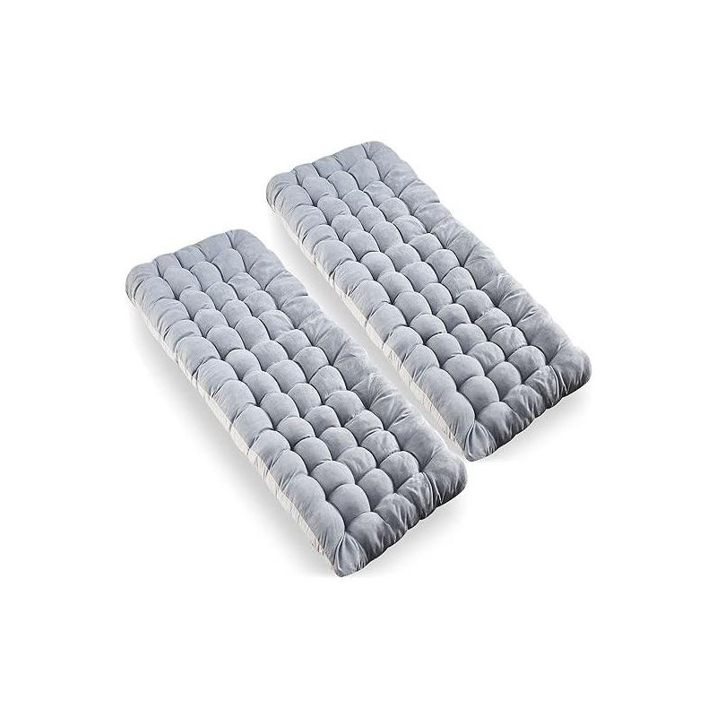 Zone Tech Outdoor Camping Cot Pads Mattress - Comfortable Thicker Cotton Sleeping Cot Lightweight Waterproof Bottom Pad Mattress Gray 2 Pack