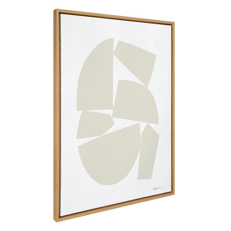 Kate and Laurel Sylvie Constructed I Neutral Framed Canvas by Statement Goods