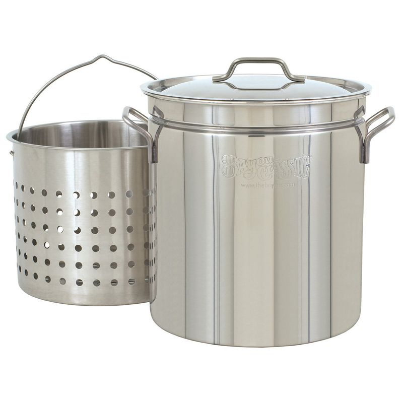 Bayou Classic 36-qt Stainless Stockpot with Basket