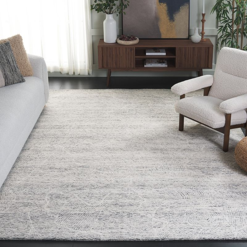 Metro MET999 Hand Tufted Indoor Area Rug - Dark Grey/Ivory - 8'x10' - Safavieh