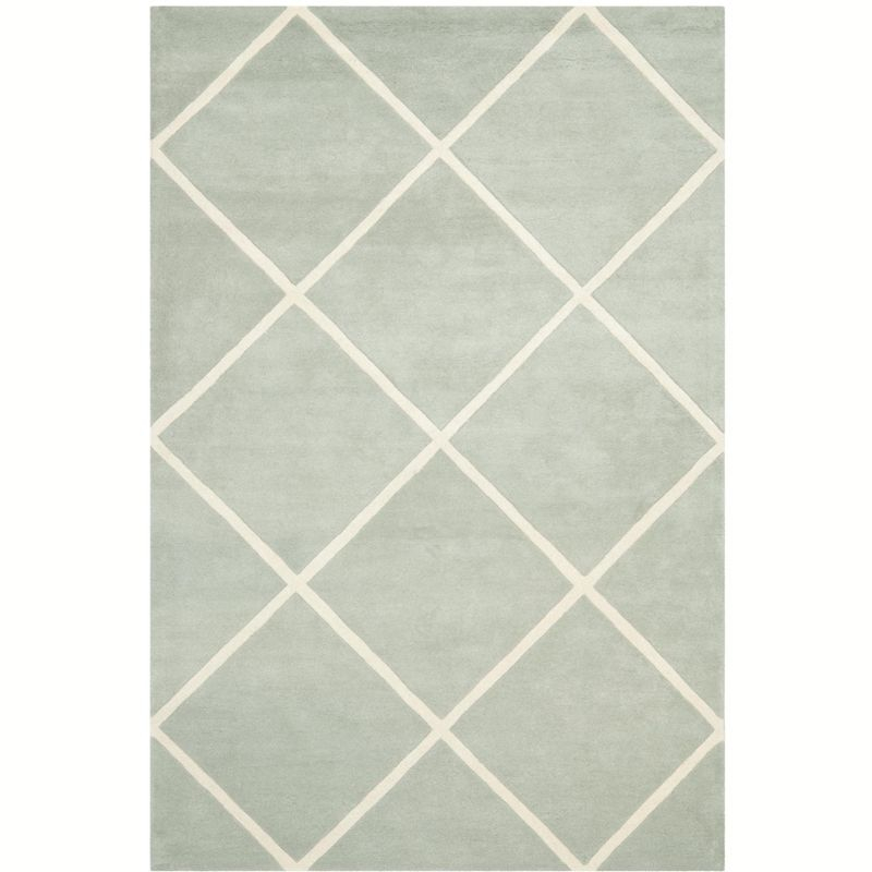 Chatham CHT720 Tufted Indoor Area Rug - Grey/Ivory - 6'x9' - Safavieh