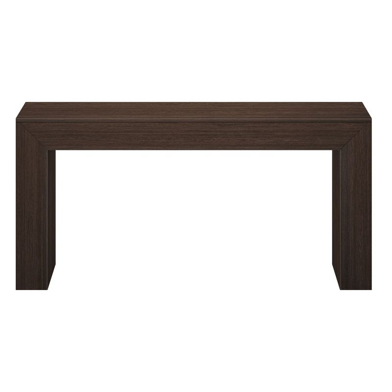 Plank+Beam Grand Console table, 66" Solid Wood Modern Sofa Table, Entryway Table for Hallway, Behind the Couch, Living Room, Foyer, Walnut Wirebrush