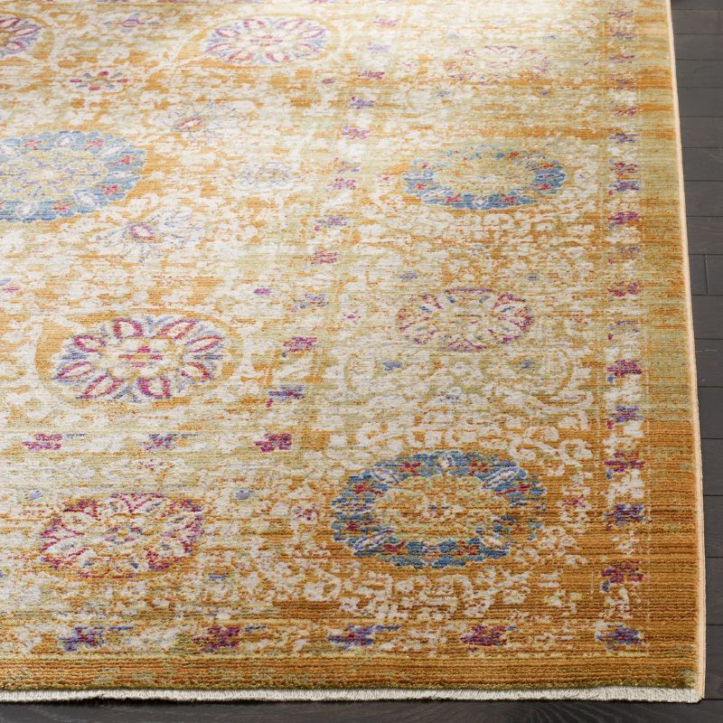 Sutton SUT402 Power Loomed Area Rug Gold / Ivory 5' X 7' - Safavieh.