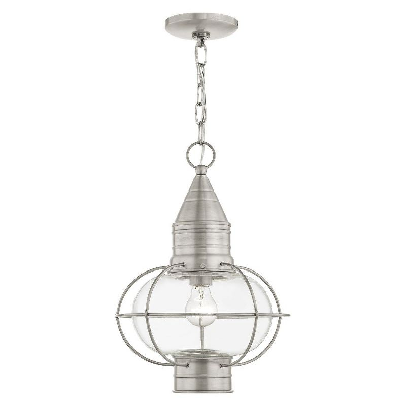 Livex Lighting Newburyport 1 - Light Pendant in  Brushed Nickel