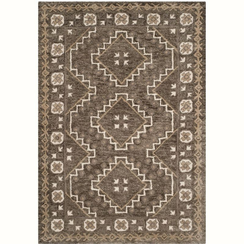 Bella BEL672 Hand Tufted Area Rug - Brown/Taupe - 4'x6' - Safavieh.