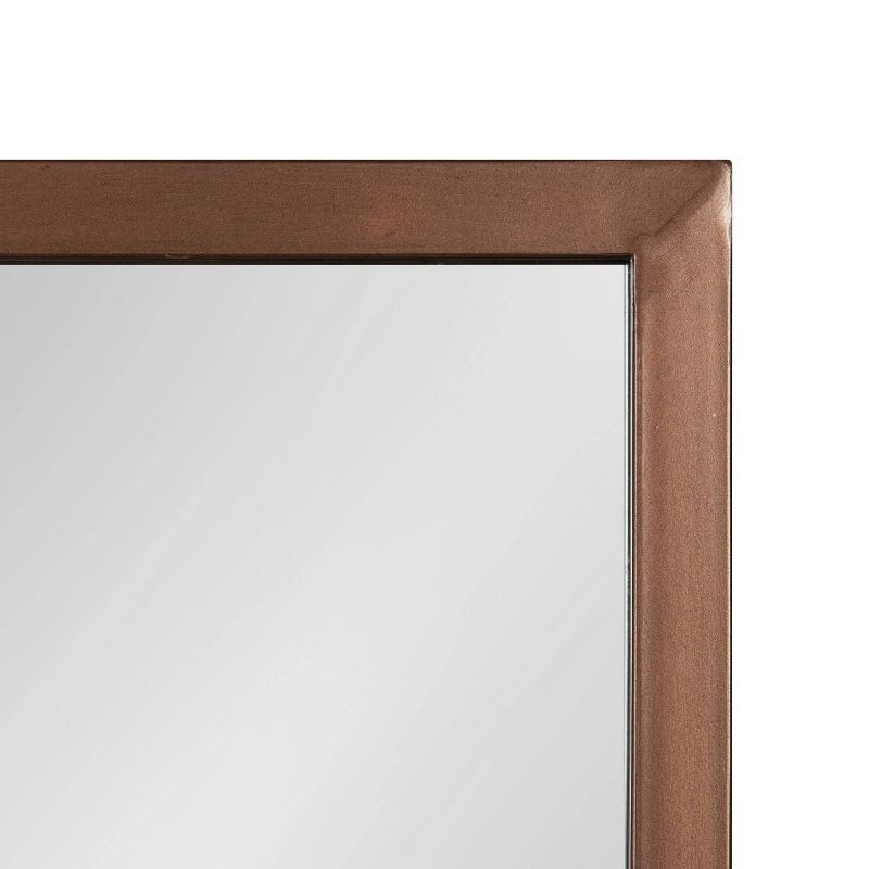 20" x 30" Jackson Metal Framed Decorative Wall Mirror with Shelf Bronze - Kate & Laurel All Things Decor: Modern Rectangle