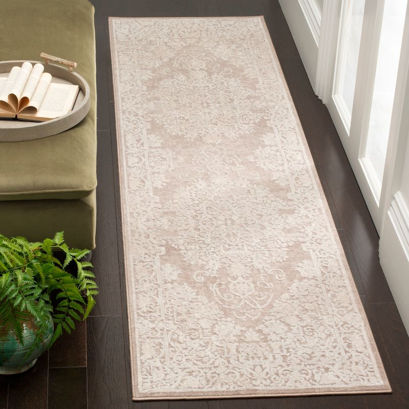Reflection RFT664 Power Loomed Runner Rug - Beige/Cream - 2'3"x6' - Safavieh.