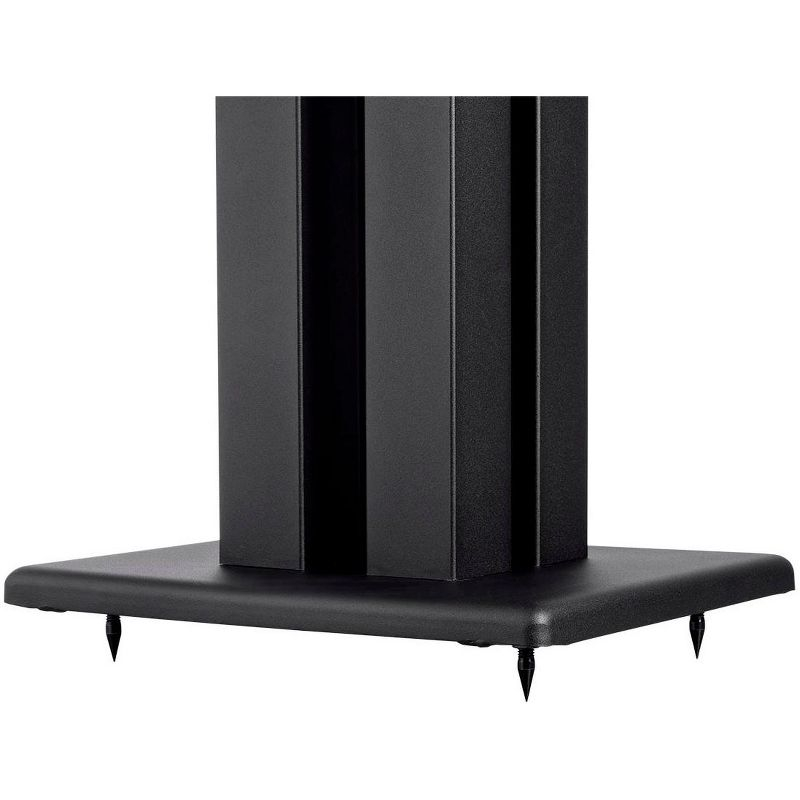 Monolith 24 Inch Speaker Stand (Each) - Black | Supports 75 lbs, Adjustable Spikes, Compatible With Bose, Polk, Sony, Yamaha, Pioneer and others