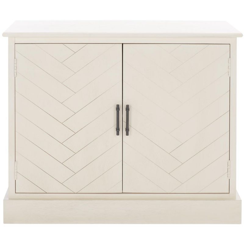 Peyton 2 Door Sideboard - Distressed White - Safavieh