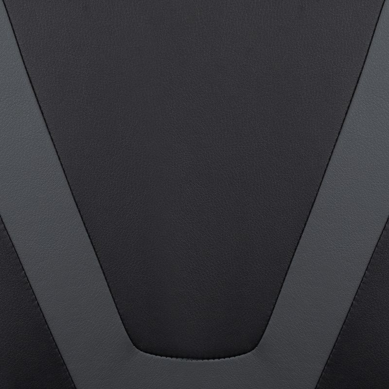 Flash Furniture X30 Gaming Chair Racing Office Ergonomic Computer Chair with Reclining Back and Slide-Out Footrest in Gray LeatherSoft