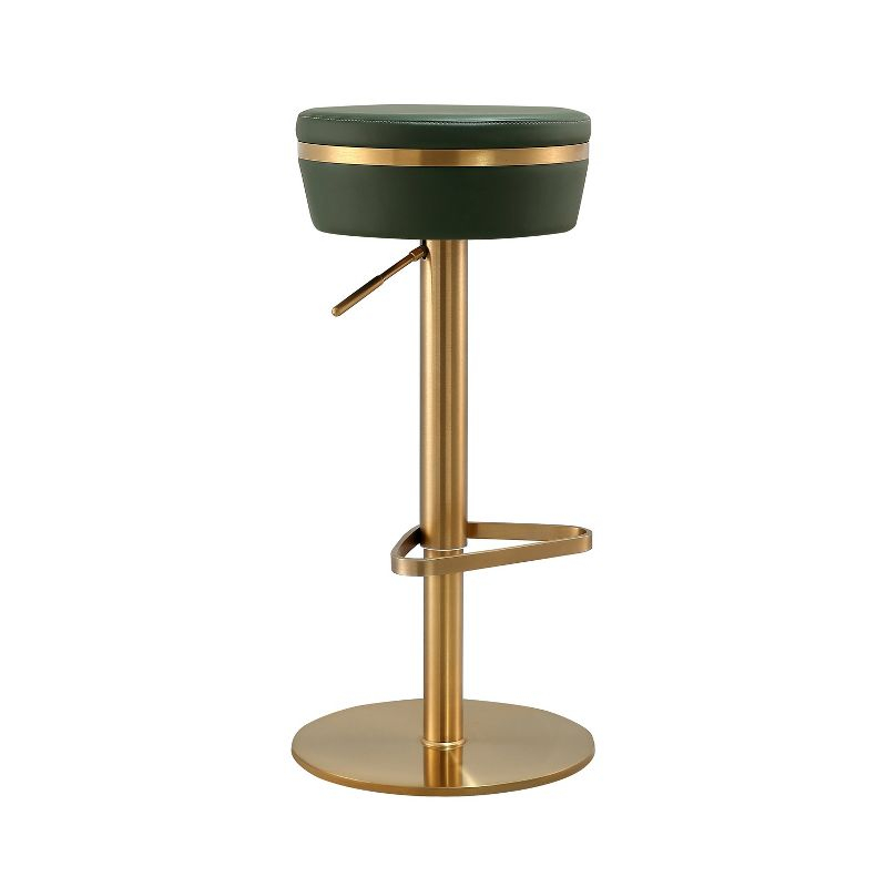 Astro Performance Vegan Leather Adjustable Stool Green Adjustable
