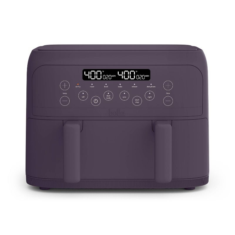 bella 4qt TriZone Air Fryer Plum