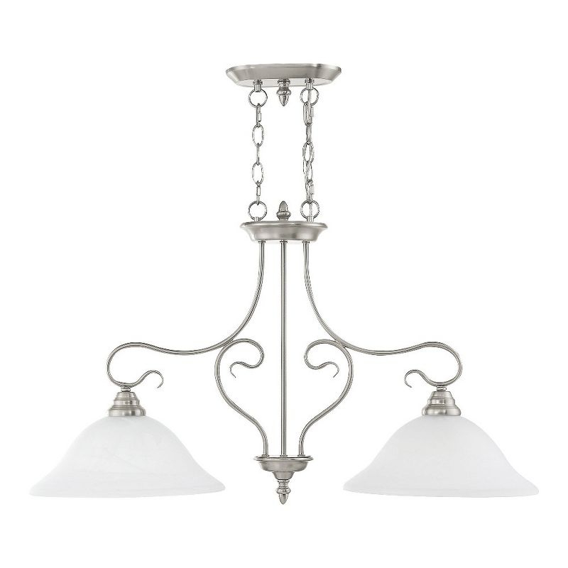 Livex Lighting Coronado 2 - Light Island Pendant Light in  Brushed Nickel