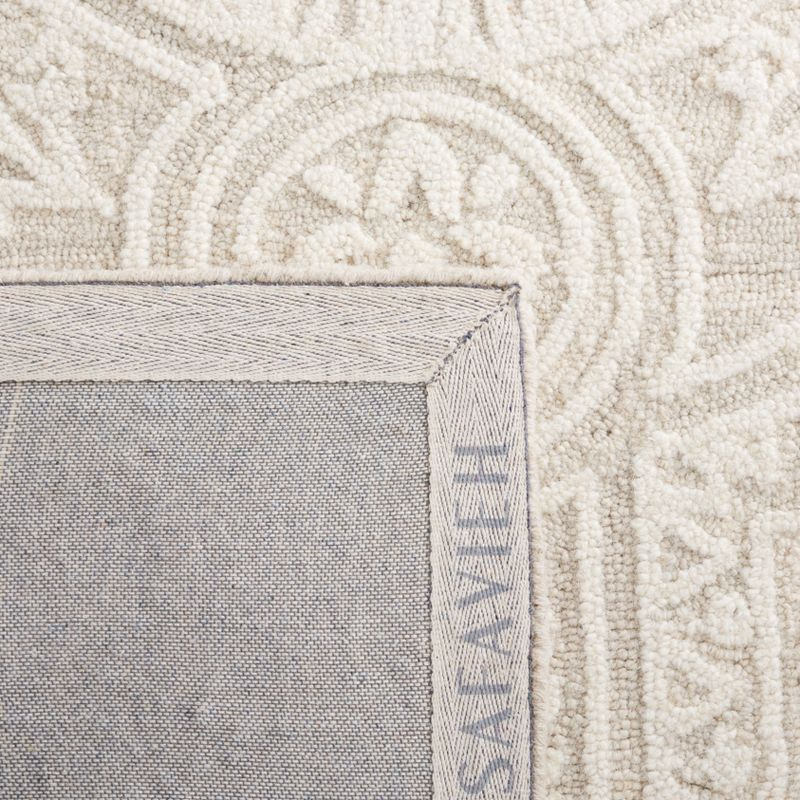 Blossom BLM109 Hand Tufted Indoor Area Rug - Light Grey/Ivory - 4'x6' - Safavieh