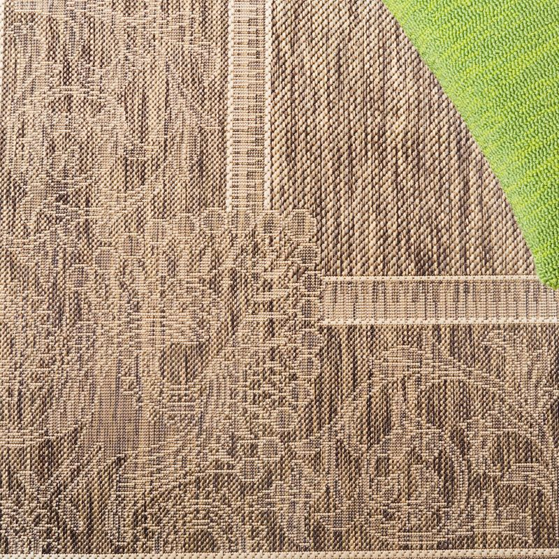 Courtyard CY2965 Power Loomed Indoor/Outdoor Area Rug - Brown/Natural - 5'3"x7'7" - Safavieh.