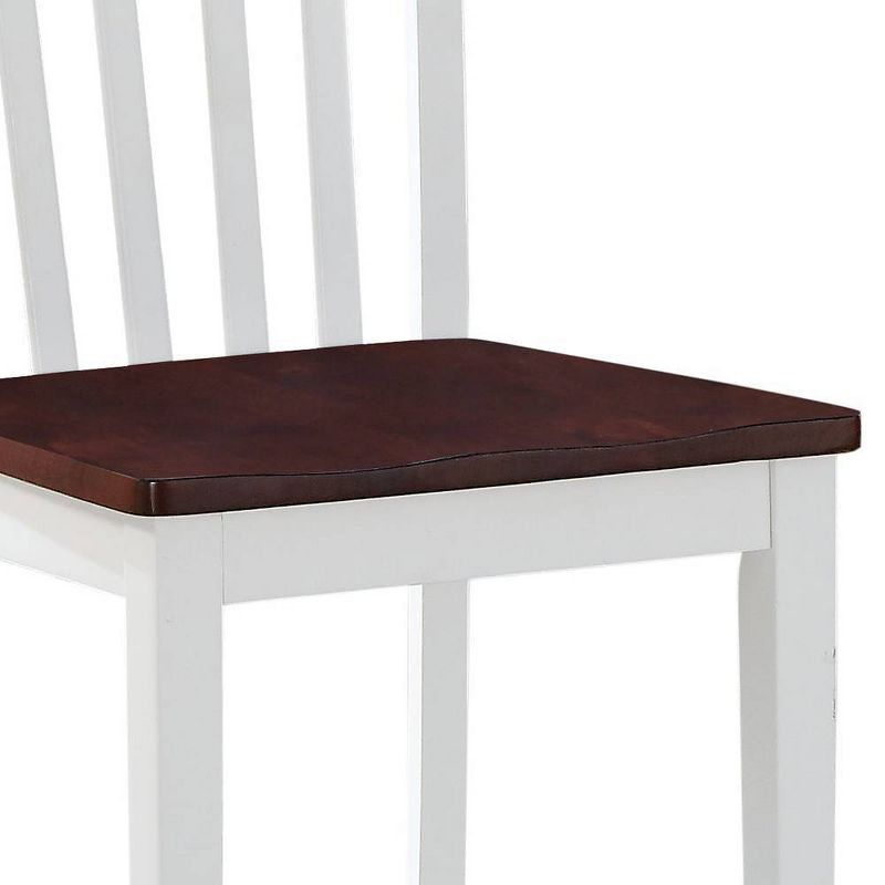 Acme Furniture Green Leigh Dining Chairs White/Walnut Finish
