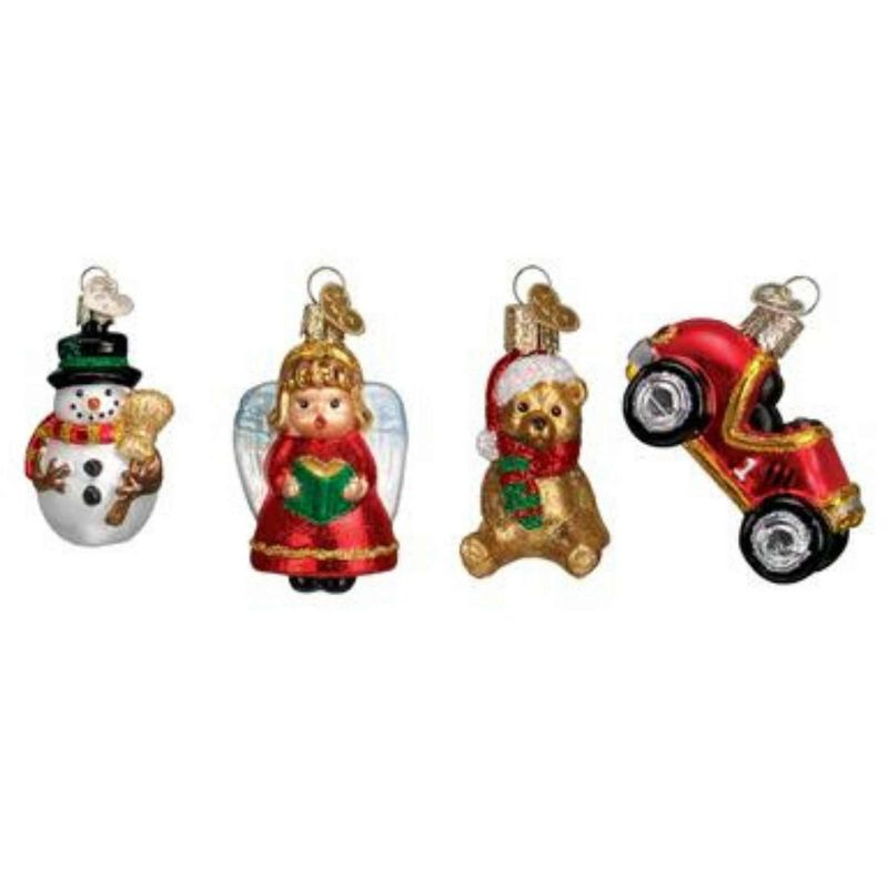 Old World Christmas 2.75 In Mini Christmas Set Ornament St/12 Santa Star Tree Ornament Sets