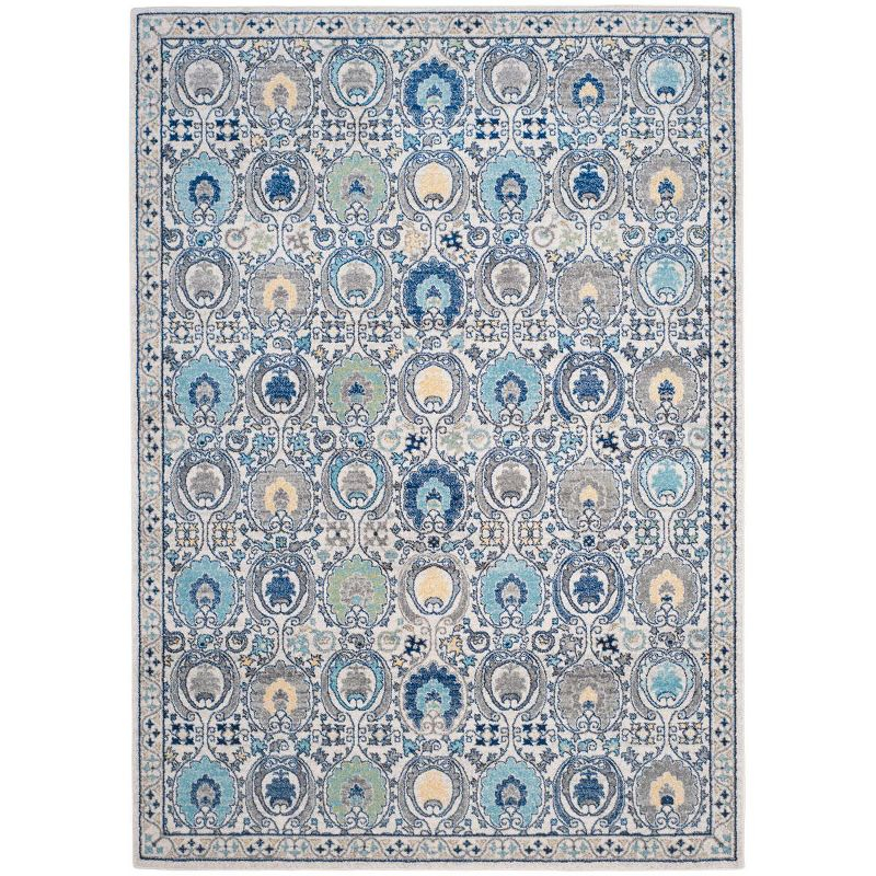 Evoke EVK251 Power Loomed Area Rug - Ivory/Grey - 6'7"x9' - Safavieh.