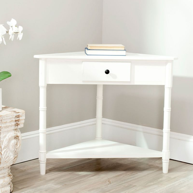 Gomez Corner Table - AMH5709C - Off-White - Safavieh Couture
