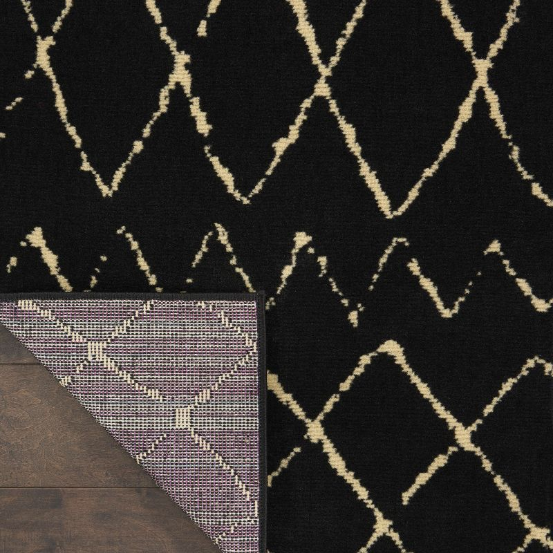 Nourison Grafix GRF04 Indoor Area Rug - Black 3'9" x 5'9"
