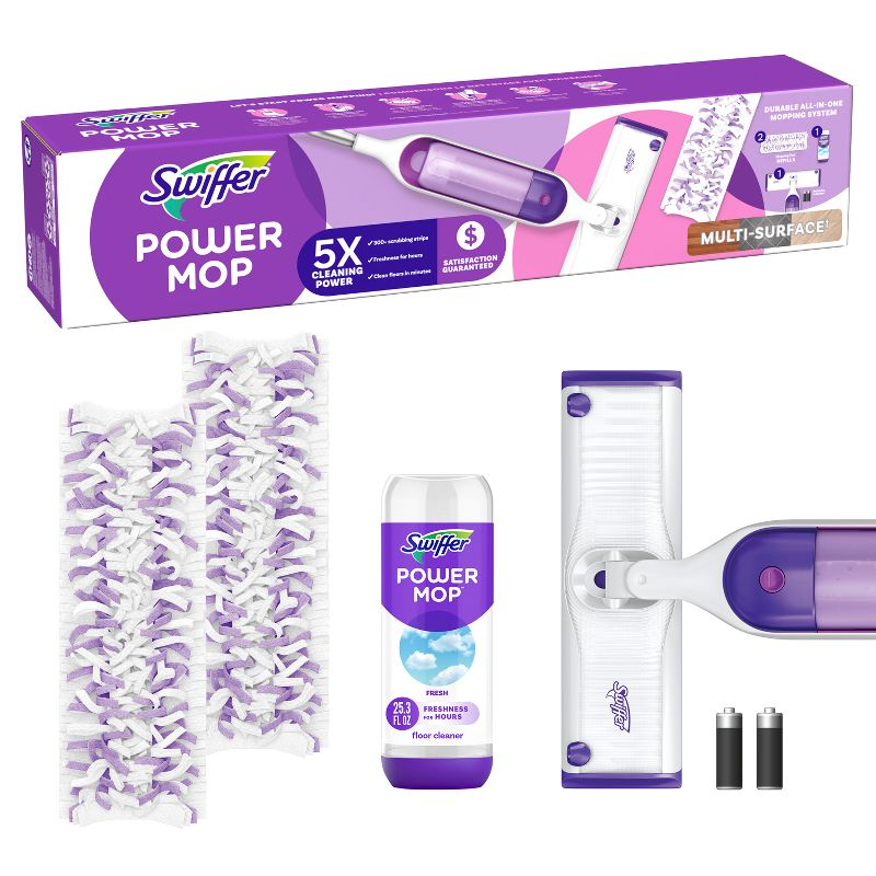 Swiffer Power Mop Multi-Surface Mop Kit for Floor Cleaning