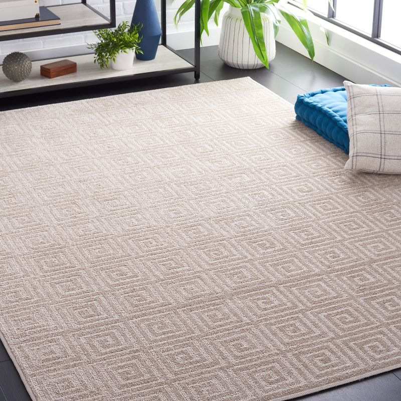 Pattern and Solid PNS412 Power Loomed Area Rug - Beige - 5'3"x7'6" - Safavieh.