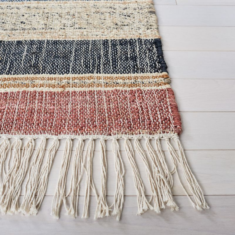 Kilim KLM177 Flat Weave Area Rug - Blue/Rust - 5'x8' - Safavieh